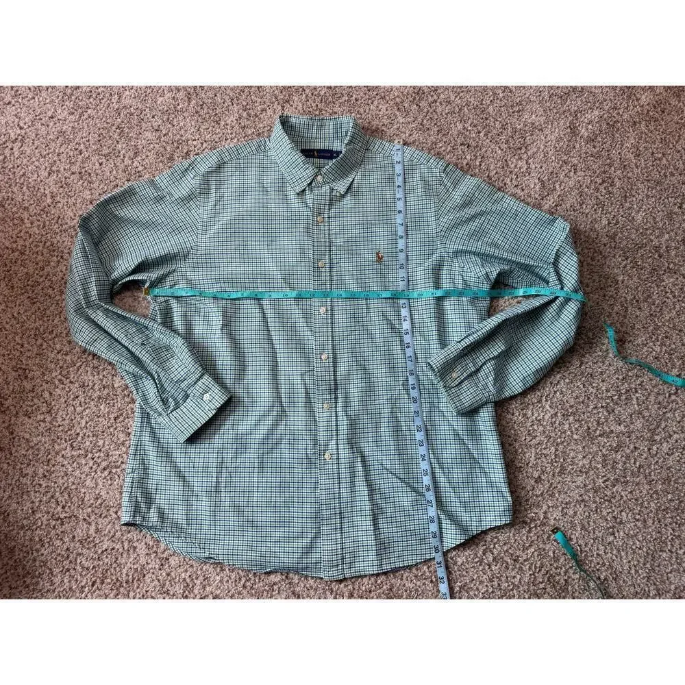 POLO by Ralph Lauren Long Sleeve Dress shirt, size XL, Blue & Green Plaid